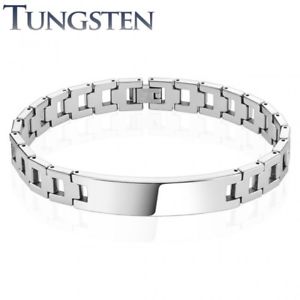 【貨物輸送無料】腕輪 佩び物― ウォルフラム一皿man bracelet tungsten plate