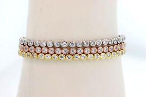 【送料無料】ブレスレット　アクセサリ―　3 in 1tennis braceletplated with gold adjustabletrendy3 in 1 tennis bracelet silver plated with gold adjustable trendy