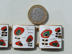 【送料無料】ブレスレット アクセサリ― エナメルブレスレットbeautiful and original bracelet with enamel on gold metallength 19,5cm