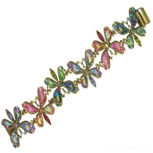 【送料無料】ブレスレット　アクセサリ―　ロマンスクリスタルオーロラアメリカホタルリンクブレスレットsweet romance crystal aurora borealis fireflies link bracelet ~made in usa~