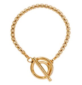 【送料無料】ブレスレット　アクセサリ―　ブレスレットイエローゴールドメッキベルチャー nikki lissoni bracelet yellow gold plated belcher b1010g 19cm