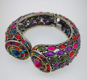 【送料無料】ブレスレット　アクセサリ&mdash;　awesomeスプリングブレスレット7080パスタグラスラインストーンawesome spring bracelet bijoux years 7080 pasta glass and rhinestone｜hokushin