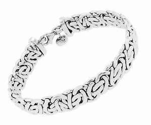 【送料無料】ブレスレット　アクセサリ―　ロイヤルチェーンブレスレットビザンチンイタリアメンズレディースroyal chain bracelet byzantine, silver plated jewel gift mens ladies italy