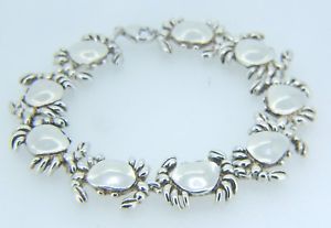 【送料無料】ブレスレット　アクセサリ―　グラムスターリングシルバーカニリンクブレスレット354 grams sterling silver 8 12 crab link bracelet m56