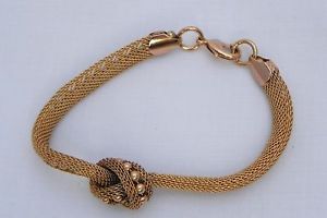 【送料無料】ブレスレット　アクセサリ―　メッシュブレスレットイタリアgold plated copper mesh bracelet made in italy