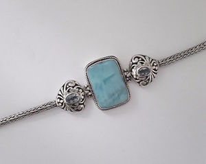【送料無料】ブレスレット　アクセサリ―　クリエイションレディースブレスレットシルバーフランスアンプagnes creationswomens bracelet silver 925 france stone larimar amp;