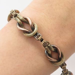 【送料無料】ブレスレット　アクセサリ&mdash;　ファッションゴールドアンティークビクトリアンノットリンクブレスレットfashion gold filled antique victorian knot link bracelet 8｜hokushin