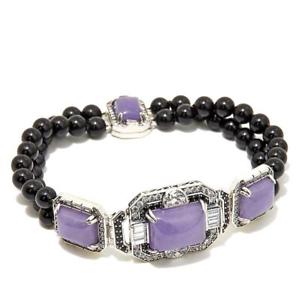 【送料無料】ブレスレット　アクセサリ―　ヒスイスピネルスターリングシルバーブレスレットjade of yesteryear purple jade amp; spinel sterling silver 8 magnetic bracelet hsn