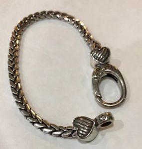 【送料無料】ブレスレット　アクセサリ&mdash;　デザイナーブライトンクラスプハートブレスレットrare early designer brighton oversizedclasp crystal heart bracelet｜hokushin