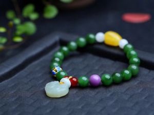 【送料無料】ブレスレット　アクセサリ―　ロシアストレッチビーズブレスレットnatural jade russian gemstone stretch beads bracelet 8mm aaa