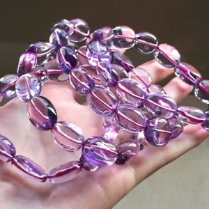 【送料無料】ブレスレット　アクセサリ&mdash;　ブラジルアメジストクリスタルビーズストレッチブレスレットnatural brazil amethyst quartz crystal beads stretch bracelet 12mm aaaa｜hokushin