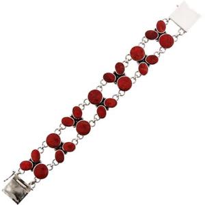 【送料無料】ブレスレット アクセサリ— スターリングシルバーブレスレット listingexquisite red coral 925 sterling silver bracelet|hokushin