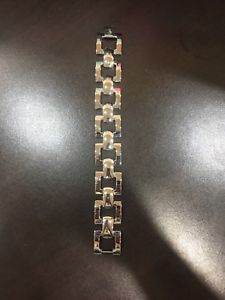 【送料無料】ブレスレット アクセサリ— リンクブレスレットsteel polished square link bracelet|hokushin
