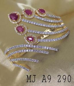 【送料無料】ブレスレット　アクセサリ&mdash;　ハンドメイドデザイナーカフブレスレットhandmade high quality cz artificial designer red stone cuff bracelet ee33596｜hokushin 29,054円