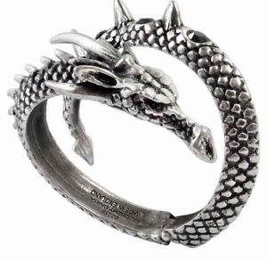 【送料無料】ブレスレット　アクセサリ―　ドラゴンブークレエネルギーテテラップノアールcristauxブレスレットゴシックdragon boucle vis viva tte tail wrap noir cristaux bracelet alchemy gothic