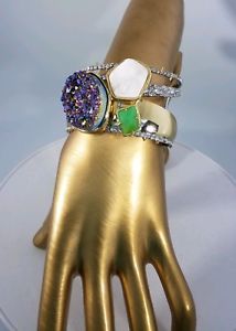 【送料無料】ブレスレット　アクセサリ―　ドルクラスターカフブレスレットdazzling 345 alexis bittar druzy stone cluster cuff bracelet, nwot