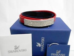 【送料無料】ブレスレット アクセサリ— スワロフスキーブレスレットクリスタルswarovski vio leather bracelet, red leather, crystal authentic mib 5120644|hokushin