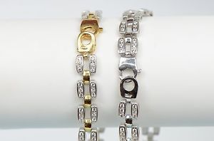 【送料無料】ブレスレット アクセサリ— スターリングシルバーイタリアマイクロブレスレットsterling silver 925 italian made womens micro pave bracelet with cz stones|hokushin