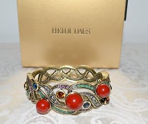 【送料無料】ブレスレット　アクセサリ―　ドルハイジエイムコーラルビーズクリスタルカフブレスレットnib 180 heidi daus je taime coral bead crystal cuff bracelet sm love
