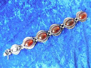 【送料無料】ブレスレット　アクセサリ&mdash;　ブレスレットオレンジ__ sublime, old bracelet __ with amber silver ___ 925 __｜hokushin 29,054円