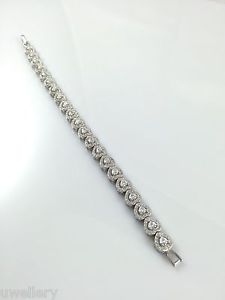 【送料無料】ブレスレット アクセサリ— スターリングシルバーソリッドレディースハートブレスレット925 sterling silver solid heavy ladies cz heart bracelet 75 ** 1610gr|hokushin