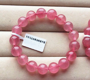 【送料無料】ブレスレット　アクセサリ&mdash;　ブラジルローズコーツピンクブレスレット12mmaaaanatural brazil rose quartz deep pink crystal round beads bracelet 12mm aaaa｜hokushin