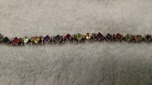 【送料無料】ブレスレット　アクセサリ―　リンクブレスレットsilpada sterling silver gemstone link bracelet