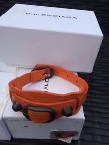 【送料無料】ブレスレット アクセサリ— オレンジブレスレットbnib orange balenciaga leather bracelet sold out|hokushin