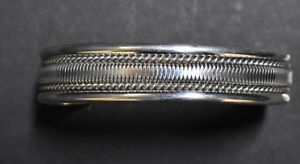 【送料無料】ブレスレット アクセサリ— スターリングリゾーツスターリングシルバーブレスレットカフナバホsterling silver bracelet, braided cuff by elaine tahe, navajo ss nm|hokushin