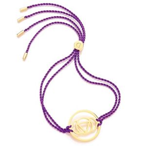 【送料無料】ブレスレット　アクセサリ―　デイジーロンドンケーブルチャクラブレスレットdaisy london purple cord gold plated brow chakra bracelet