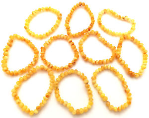 【送料無料】ブレスレット アクセサリ— バルトバロックビーズブレスレットロットbaltic amber adult rounded baroque beads bracelets whole lot 10 butterscotch|hokushin