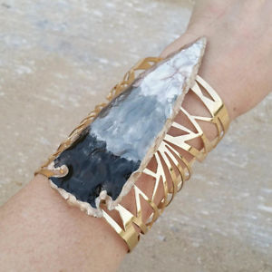 【送料無料】ブレスレット アクセサリ— ブレスレットカフ listingarrowhead bracelet cuffgold high cuff|hokushin