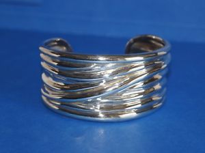 【送料無料】ブレスレット アクセサリ— ソリッドシルバーシルバーカフブレスレットcuff bracelet in solid silver 925 silver beautiful controlled china|hokushin