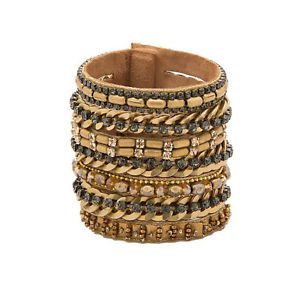 【送料無料】ブレスレット　アクセサリ―　カフゴールドdeepa by deepa gurnani cersei cuff gold os