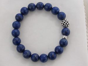 【送料無料】ブレスレット　アクセサリ―　デザイナーラゴスラピスビーズブレスレットdesigner lagos ss lapis beaded bracelet