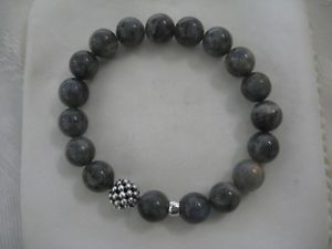 【送料無料】ブレスレット　アクセサリ―　デザイナーラゴスビーズブレスレットdesigner lagos ss labradorite beaded bracelet