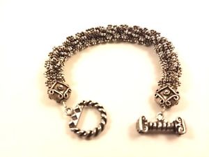 【送料無料】ブレスレット アクセサリ— ビンテージバリスターリングシルバートグルブレスレットvintage bali 925 sterling silver toggle bracelet|hokushin