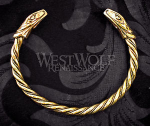 【送料無料】ブレスレット　アクセサリ―　バイキングスネークブレスレットトルクジュエリーゴールドviking snake bracelettorctorque norsemedievaljewelryskyrimserpentgold 26,265円