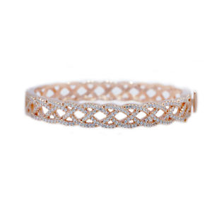 【送料無料】ブレスレット　アクセサリ&mdash;　925 スターリングczブレスレット925 sterling silver clear cz rose gold bracelet｜hokushin 25,886円