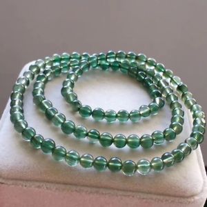 【送料無料】ブレスレット アクセサリ— ルチルラウンドビーズブレスレットnatural green rutilated quartz crystal round beads bracelet 55mm aaaa|hokushin