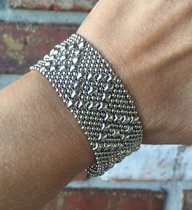 【送料無料】ブレスレット　アクセサリ―　brandauthenticセルジオグティエレスメッシュスナップカフスブレスレットtb9brand authentic liquid metal sergio gutierrez mesh snap cuff bracelet tb9