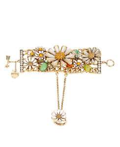 【送料無料】ブレスレット　アクセサリ―　ブレスレットベッツィージョンソンヒナギクbetsey johnson goldtone daisy wide bracelet and ring harness