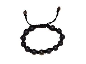 【送料無料】ブレスレット アクセサリ— 10mmマットブレスレットhandmade woven bracelet with 10mm matte grey hematite beads|hokushin