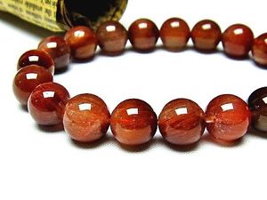 【送料無料】ブレスレット　アクセサリ&mdash;　11mm4aルチルブレスレットgift bl251911mm rare 4a natural red golden rutilated quartz round bracelet gift bl2519｜hokushin
