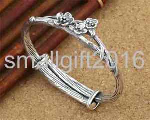 【送料無料】ブレスレット　アクセサリ―　スターリングシルバーファッションレトロツルpure s925 sterling silver fashion retro plum blossom flower vine womens bracele