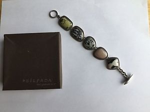 【送料無料】ブレスレット　アクセサリ―　ダルマチアタキシードジャスパートグルリンクブレスレットカタログsilpada dalmatian tuxedo jasper toggle link bracelet 2001 catalog b0617 retired の商品写真