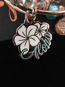 【送料無料】ブレスレット　アクセサリ―　アレックスハワイローズゴールドプルメリアセット alex and ani hawaii exclusive rose gold plumeria set of 3 limited edition