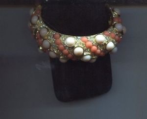 【送料無料】ブレスレット　アクセサリ―　ケネスレーンピンクカボションクリアブレスレットkenneth lane pink coral clear cabochon bracelet
