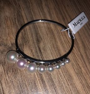 【送料無料】ブレスレット アクセサリ— パールブレスレットmajorica pearl bracelet nwt mta15776sw|hokushin