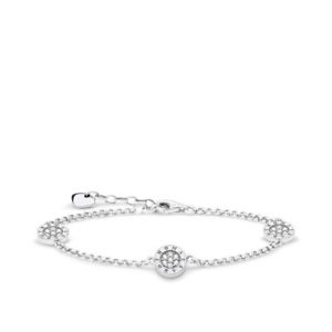 【送料無料】ブレスレット アクセサリ— トーマススターリングシルバークラシックブレスレットgenuine thomas sabo sterling silver cz classic pave bracelet 1619cm ta1829|hokushin